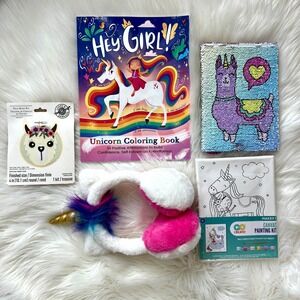 Unicorn Self Care Bundle Coloring Book Journal Crafts Sequin Notebook